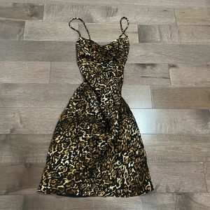 Ronny Kobo cheetah print dress